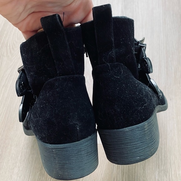 Rampage Lefthook Black Velvet Western Ankle Boots - Picture 4 of 7